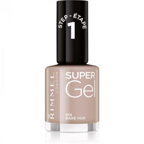 Rimmel Super Gel Step 1 gélový lak na nechty bez použitia UV/LED lampy odtieň 013 Bare Hug 12 ml
