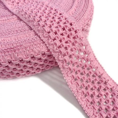 Guma pletená 5 cm pink