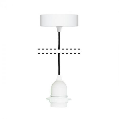 Závesný kábel s objímkou 55 cm čierna