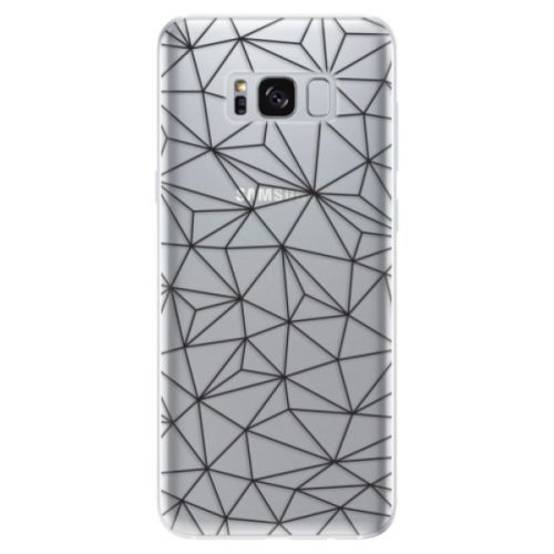 Odolné silikónové puzdro iSaprio - Abstract Triangles 03 - black - Samsung Galaxy S8