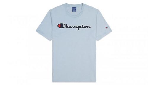 Champion Script Logo T-Shirt modré 214194_S20_BS063