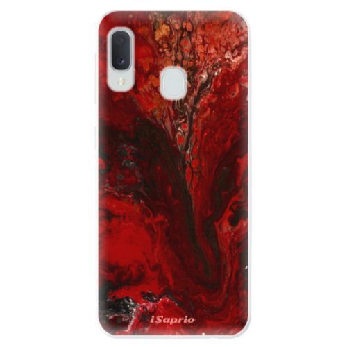 Odolné silikónové puzdro iSaprio - RedMarble 17 - Samsung Galaxy A20e