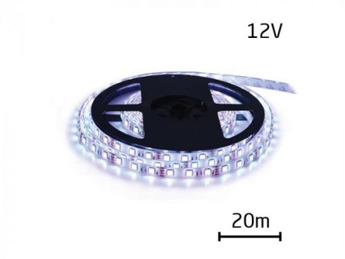 LED pásik 12V 3528 120LED/m IP20 max. 9.6W/m studena biela (cievka 20m) Geti