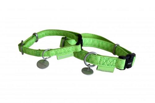 Obojok pre psov MAC LEATHER zelená Barva: zelená, Velikost: šírka 1cm, obvod 20-30cm