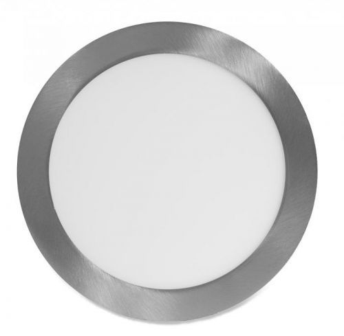 Ecolite Strieborný vstavaný LED panel guľatý 225mm 18W Farba svetla: Teplá biela LED-WSL-18W/27/CHR