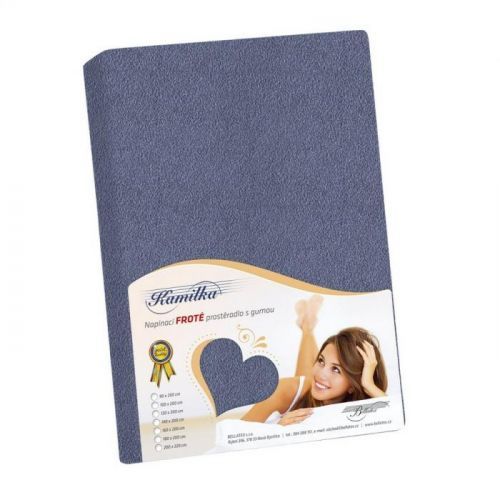 Bellatex Froté prestieradlo Kamilka tmavosivá, 120 x 200 cm