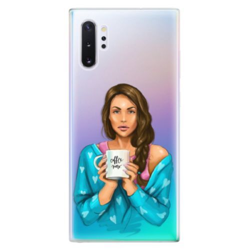Odolné silikónové puzdro iSaprio - Coffe Now - Brunette - Samsung Galaxy Note 10+