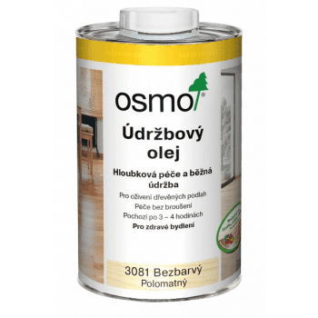 OSMO Color OSMO Údržbový olej - 3081 - bezfarebný hodvábny polomat - 1 L