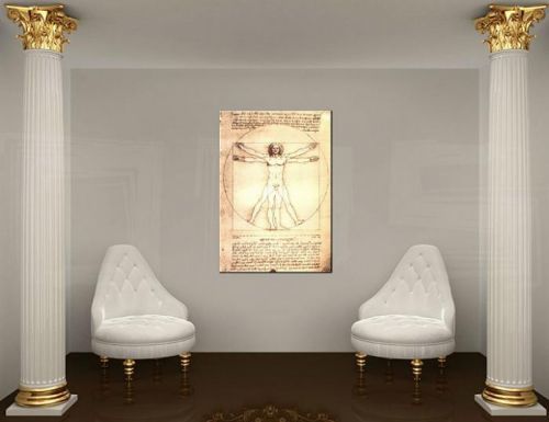 Obraz na plátne VITRUVIÁNSKY MUŽ– Leonardo Da Vinci REP167