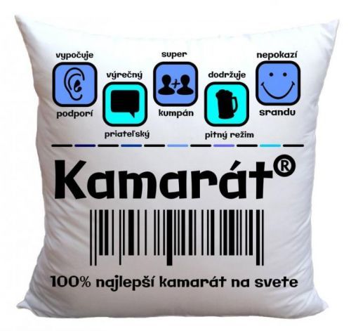 Vankúš Kamarát 100% (Veľkosť: 40 x 40 cm)