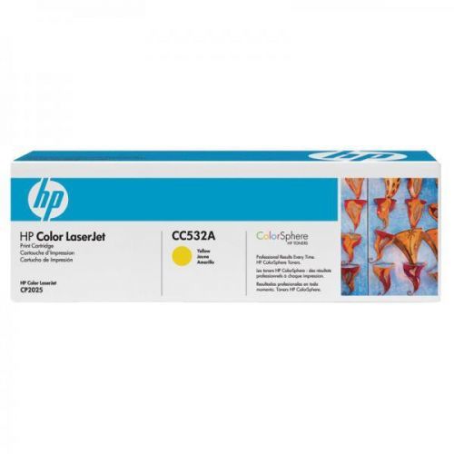 HP originál toner CC532A, yellow, 2800str., HP 304A, HP Color LaserJet CP2025, CM2320