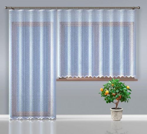 Forbyt, Hotová záclona alebo balkónový komplet, Loreta, biela 200 x 250 cm