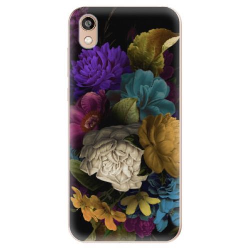 Odolné silikónové puzdro iSaprio - Dark Flowers - Huawei Honor 8S