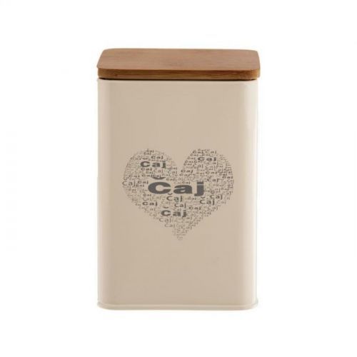 Orion Plechová dóza Srdce, Čaj, v. 14 cm