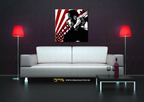 Ručne maľovaný POP Art obraz THE TRANSPORTER - KURIÉR  kur2