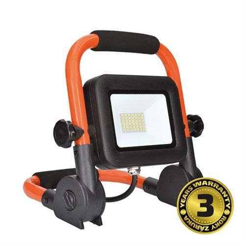 Solight LED reflektor PRO so sklopným stojanom, 30W, 2550lm, 5000K, kábel so zástrčkou, IP65 WM-30W-FEL