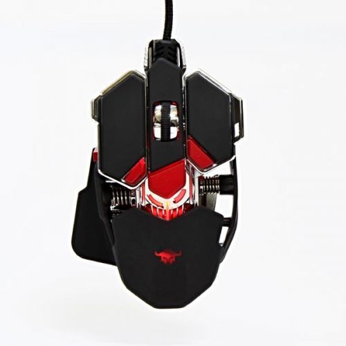 RED FIGHTER Myš M1, 4000DPI, optická, 10tl., 1 koliesko, drôtová USB, čierna, herná