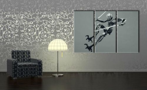 Ručne maľovaný POP Art obraz Star Wars 3 dielny  sw4