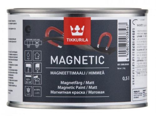 Tikkurila MAGNETIC - magnetická farba na steny - sivá - 0,5 L