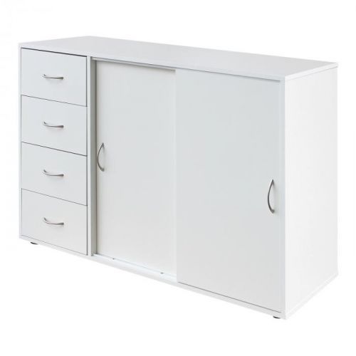 Bielizník 4 zásuvky + 2 dvere 1503 biely