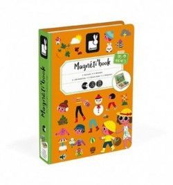 Magnetická kniha skladačka Ročné obdobia Magnetibook Janod od 3 rokov