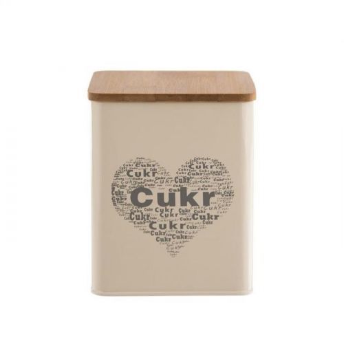 Orion Plechová dóza Srdce, Cukor, v. 14 cm