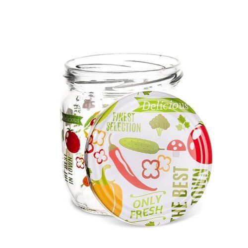 Orion Sada zaváracích pohárov s viečkom Fruit 0,425 l, 4 ks