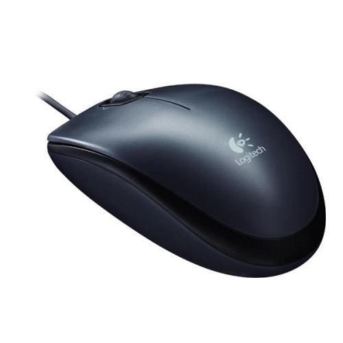 Logitech Myš M100, 1000DPI, optická, 2tl., 1 koliesko, drôtová USB, čierna, univerzál.