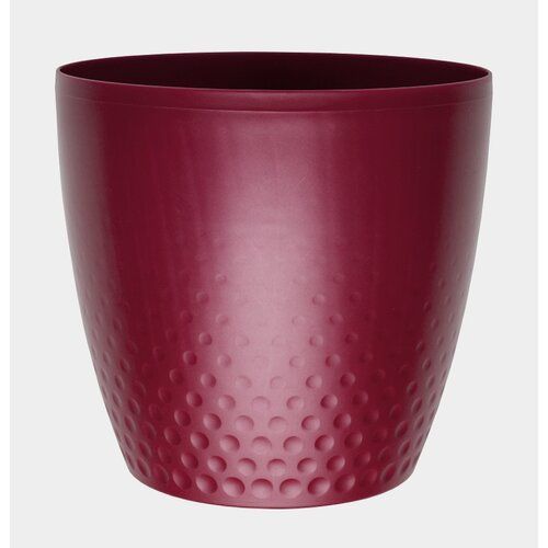 Plastový kvetináč Perla 16 cm, vínová, Plastia, pr.16 cm