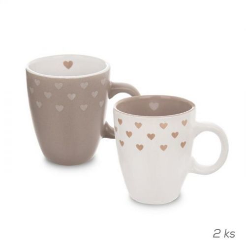 Orion 2-dielna sada keramických hrnčekov Love Me, 140 ml