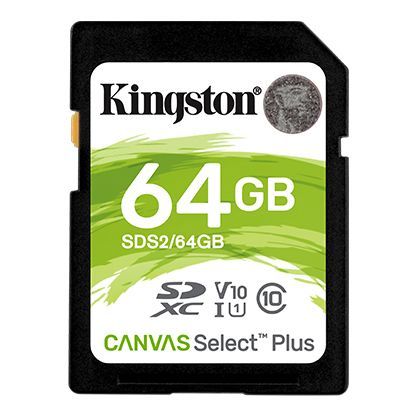 64GB SDXC Kingston Canvas Select Plus U1 V10 CL10 100MB/s