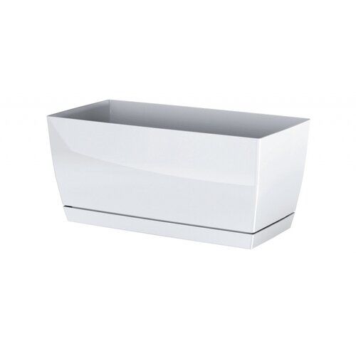 Prosperplast Plastový truhlík Coubi Case s miskou biela, 39 cm, 39 cm