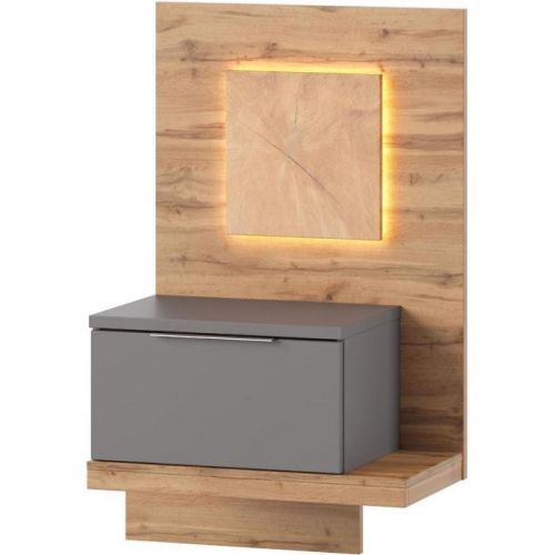 Nočná skrinka P 69 Livorno dub wotan/čedičová šedá
