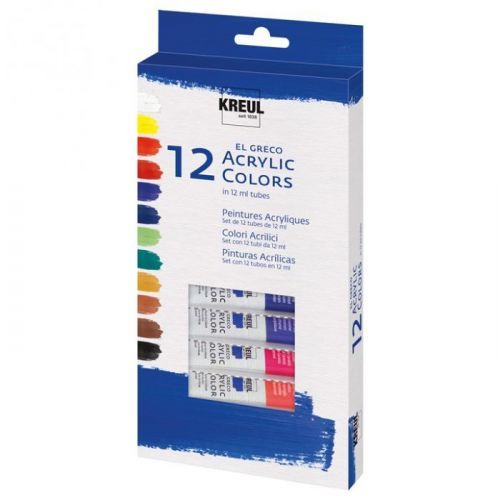 Akrylové farby El Greco / sada 12 x 12 ml