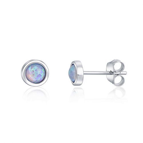 JwL Luxury Pearls Strieborné náušnice s opál JL0616