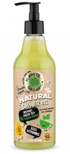 Planeta Organica Sprchový gél „100% vitamíny“ - Organický zelený čaj a Zlatá Papaja 500ml