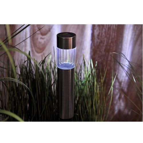 Solární svítidlo 1 LED BY-131574 mini tuba inox