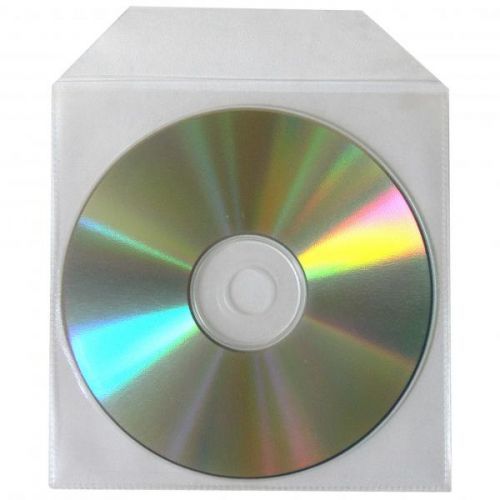 Obálka na 1 ks CD, polypropylén, priesvitná, s nelepiacou klopou, 100-pack, cena za 1 ks