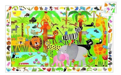 Vyhľadávacie puzzle s plagátom – Jungle – 35 ks