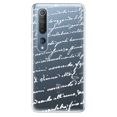 Odolné silikónové puzdro iSaprio - Handwriting 01 - white - Xiaomi Mi 10 / Mi 10 Pro