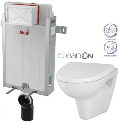 /SET/ALCAPLAST - SET Renovmodul - predstenový inštalačný systém + WC CERSANIT CLEANON Parva + SEDADLO (AM115/1000 X PA1)