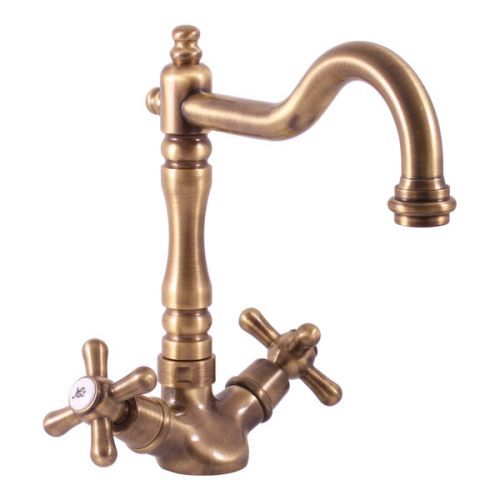 SLEZAK-RAV - Vodovodní baterie dřezová MORAVA STARÁ MOSAZ, Barva: stará mosaz, Rozměr: 3/8'' (MK120.0/8SM)