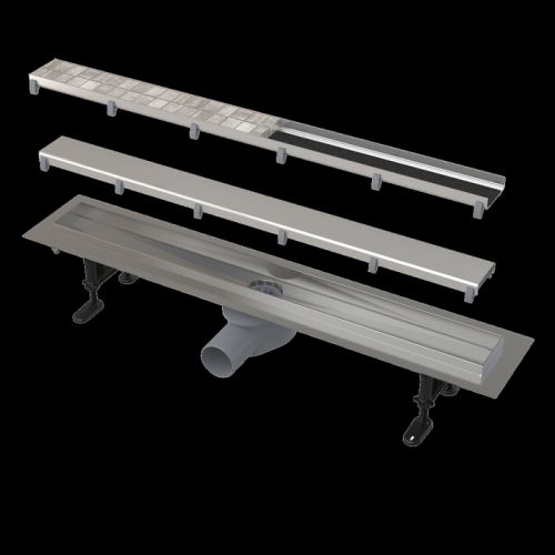 Alcaplast podlahový žlab s roštem 750mm FIT AND GO APZ13-DOUBLE9-750 (APZ13-DOUBLE9-750)