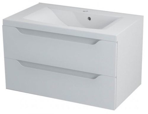 SAPHO - WAVE umývadlová skrinka 79,7x45x47,8cm, biela (WA081)