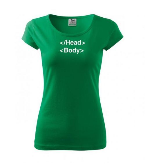 Dámske tričko pre IT a programátorov head body