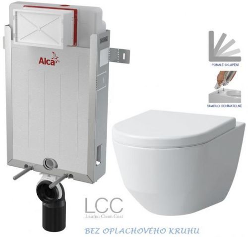 /SET/ALCAPLAST - SET Renovmodul - predstenový inštalačný systém + WC LAUFEN PRO LCC RIMLESS + SEDADLO (AM115/1000 X LP2)