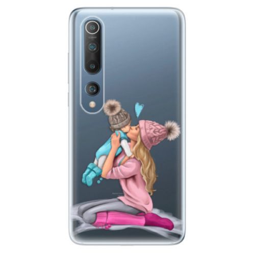 Odolné silikónové puzdro iSaprio - Kissing Mom - Blond and Boy - Xiaomi Mi 10 / Mi 10 Pro