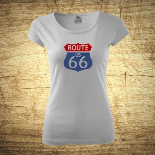 Dámske tričko s motívom Route 66