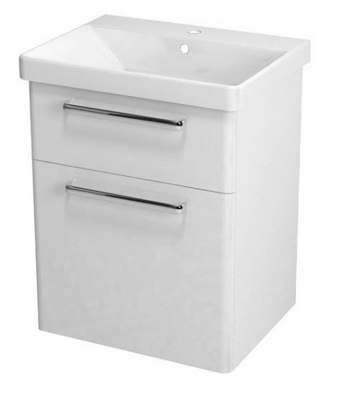 SAPHO - THEIA umývadlová skrinka 56,4x70x44,2cm, 2x zásuvka, biela (TH060)
