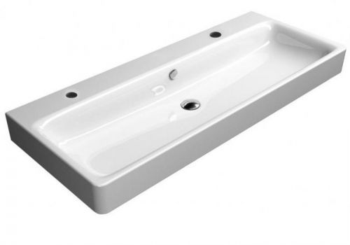 GSI - SAND keramické umývadlo 120x50 cm, 2 otvory, ExtraGlaze (9024211)